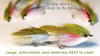 Big Articulated Streamer to mimic rainbow TROUT  McFly Angler Streamer Fly Tying Tutorials [upl. by Ttsepmet756]