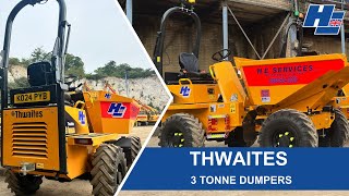 H E Services Plant Hire Ltd  Thwaites 3 Tonne Dumpers [upl. by Anera]