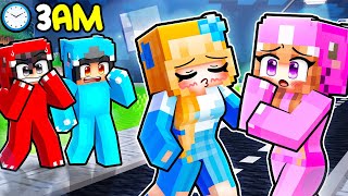 Crystal is SLEEPWALKING At 3AM In Minecraft [upl. by Imuyam]