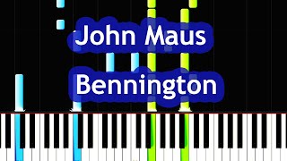 John Maus  Bennington Piano Tutorial [upl. by Seen770]