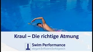 Die richtige Kraul Atmung erlernen Correct breathing in freestyle swimming english subbed [upl. by Anastasia]