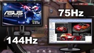 75Hz vs 144Hz Gaming Monitor Worth the Extra Frames [upl. by Eladnwahs]