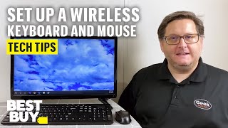 How to Set Up a Wireless Keyboard and Mouse  Tech Tips from Best Buy [upl. by Mollee533]