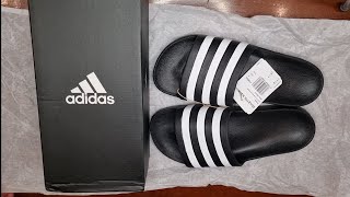 Unboxing Adidas Adilette Aqua  Feet [upl. by Lymn93]