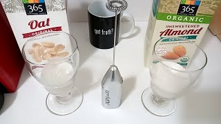 Oat Milk vs Almond Milk part 2 Frothing Test [upl. by Richers]