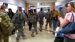 Military Troops walks into Airport  And This happens ❤ [upl. by Herschel]