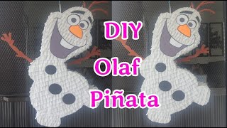 DIY FROZEN OLAF PIÑATA  IDEA HOW TO MAKE cómo hacer olaf piñata lourdestinydiy [upl. by Nnylyar18]