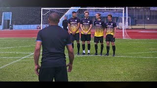 freekickerz vs Roberto Carlos ⚽ Free Kick Shootout [upl. by Aehsila]