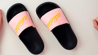 Adidas Womens Adilette Slides  Review [upl. by Nemsaj]