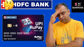 HDFC RuPay UPI Credit Card Benefits [upl. by Lemmuela]