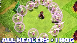 Clash Of Clans  1 HOG  ALL HEALERS INSANE GAMEPLAY [upl. by Agnew]