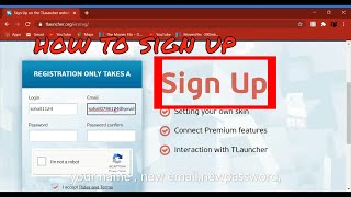 how to sign up in minecraft tlauncher very easy  How To Sign Up On Tlauncher 2023 minecraft 😘 [upl. by Billat]