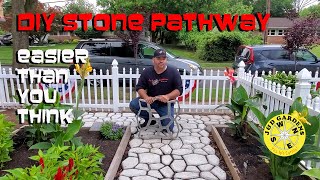 DIY Stone Pathway  Quikrete Walk Maker 2 X 2 [upl. by Rehptsirhc553]