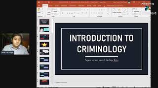 Special Lecture on Introduction to Criminology [upl. by Aileon133]