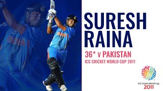 Suresh Rainas 36  India v Pakistan  Cricket World Cup 2011 [upl. by Augustin815]