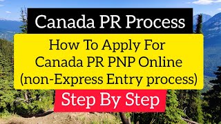 Canada PR PNPHow To Apply For Canada PR Online PNP [upl. by Ybur]