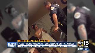 Cell phone captures illegal entry arrest [upl. by Ynnad]