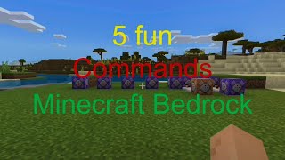 5 Fun commands you can do in Minecarft Bedrock edition [upl. by Angelika]