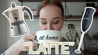 HOW TO MAKE A quotLATTEquot AT HOME moka pot  frother [upl. by Airetal]