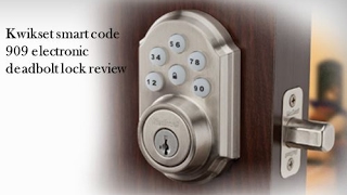 Kwikset smart code 909 electronic deadbolt lock review 909 15 SMT CP SCR [upl. by Eatnod]