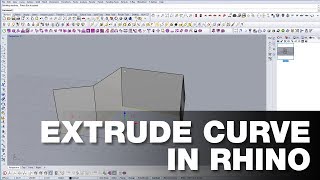 How to Extrude Curve in Rhino [upl. by Asseret]