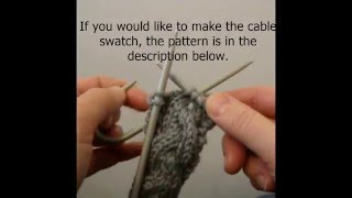 C2B or Cable 2 Back  Knitting Video [upl. by Ivatts]