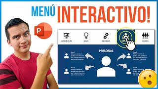 👉Sorprendente Infografía con MENU INTERACTIVO en PowerPoint ✅ FÁCIL✅ [upl. by Imer280]