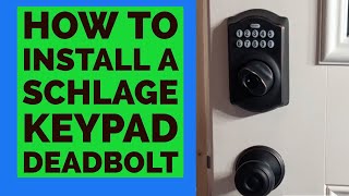 Install SLAGE Keypad Deadbolt Keyless Entry Door Lock [upl. by Box576]