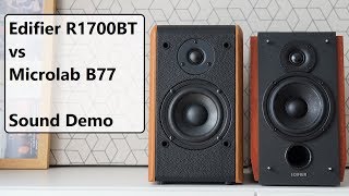 Edifier R1700BT vs Microlab B77  Sound Demo [upl. by Aniraad]