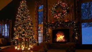 Elvis PresleyDean MartinFrank SinatraNat King ColeBing Crosbey Classics Christmas with Fireplace [upl. by Charry]