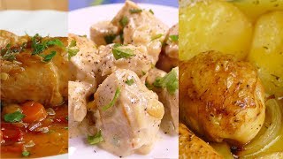 4 recetas de POLLO faciles y RAPIDAS de hacer [upl. by Doersten]