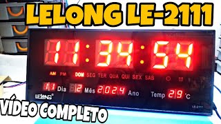 RELÓGIO DIGITAL DE PAREDE LELONG LE2111 [upl. by Baiss]