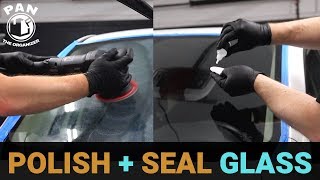 HOW TO POLISH AND CERAMIC COAT CAR GLASS [upl. by Eenobe759]