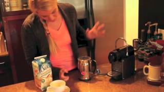 Nespresso Aeroccino Plus Frother Review Frothing Almond Milk [upl. by Weig]