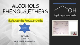 Alcohols Phenols amp Ethers  Part 1 In Tamil Classification Of Hydroxy Compounds Introduction [upl. by Aliek]